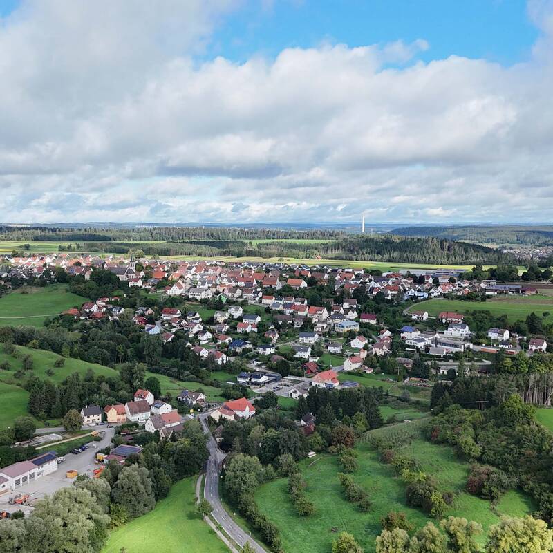 Luftbild von Aixheim