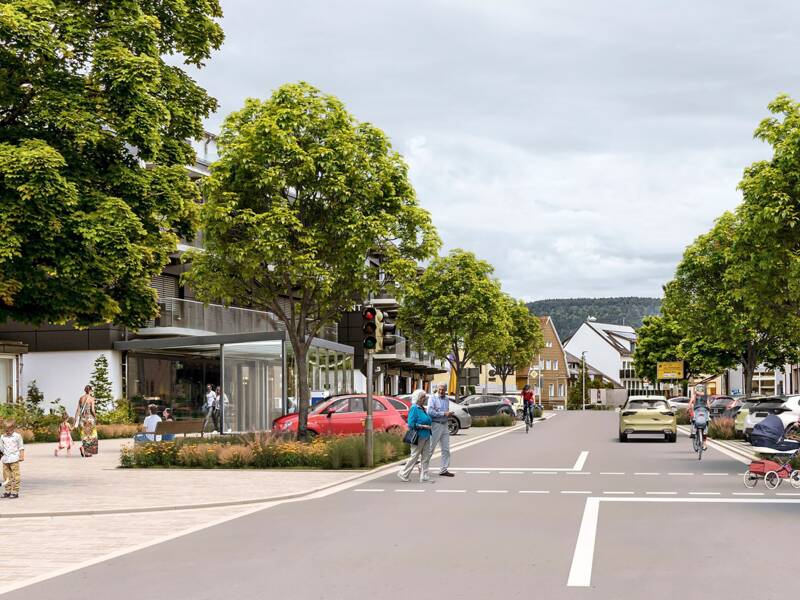 Visualisierung der Aldingern Hauptstraße