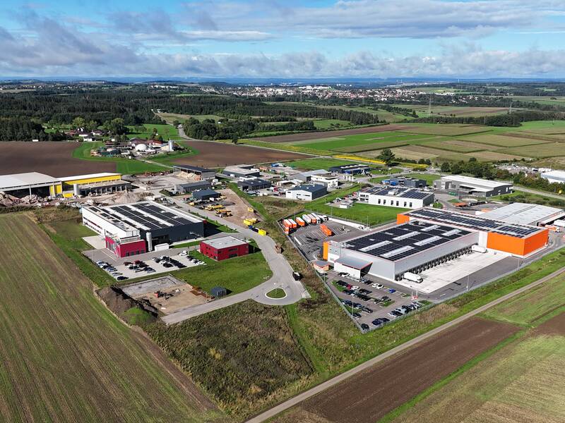 Luftbild Gewerbegebiet Nagelsee Richtung Schura