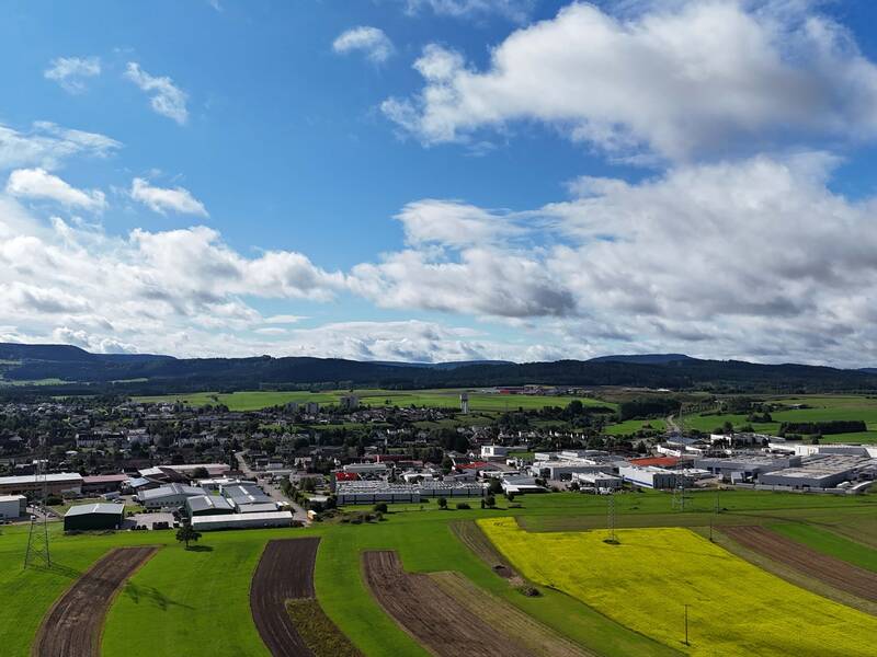 Luftbild vom Industriegebiet West in Aldingen