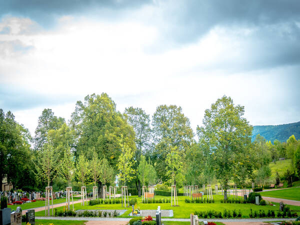 Friedhof Aldingen Blick über den Friedhof hinweg