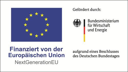 Logo NextGeneration EU - Finanziert von der Europäischen Union und Gefördert duch das Bundesministerium für Wirtschaft und Energie